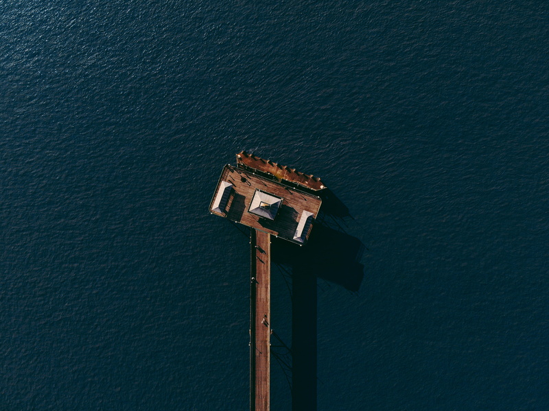 drone view, tranquility, landing, bristol, water, wooden pier, house, protection, built structure, no people, bird, beach, seaside, high angle view, clevedon