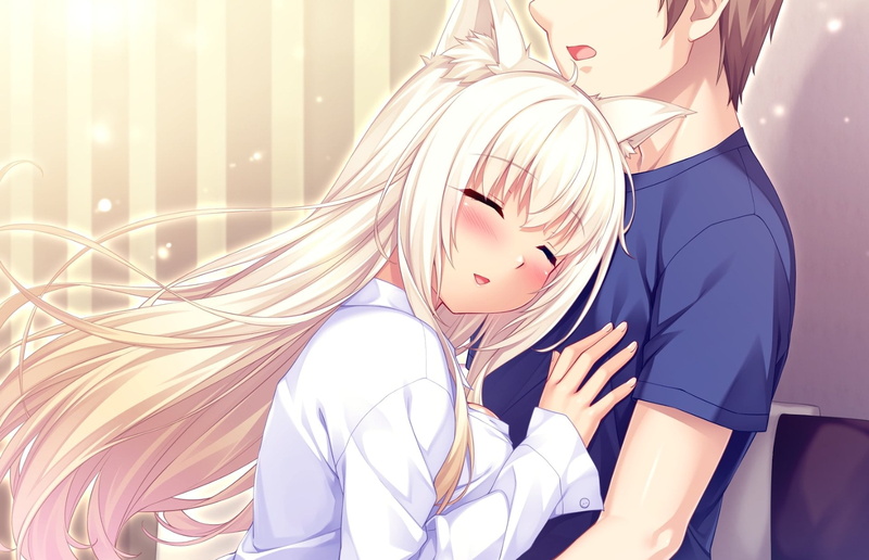 Nekopara, headshot, hair, indoors, real people, blond hair, beautiful woman, casual clothing, young women, one person, front view, adult, illuminated, close-up