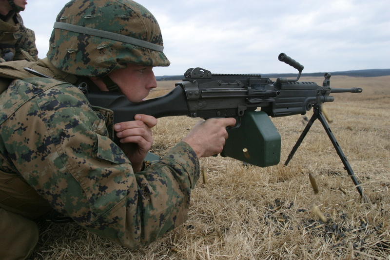 M249, USMC, light machine gun, 2K