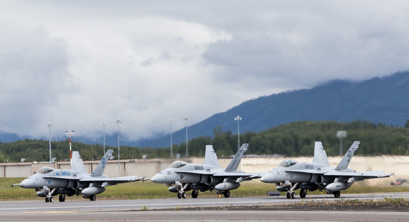 day, airport, usmc, hornets, mode of transportation, air vehicle, marines, f-18c, sky, airport runway, government, nature, transportation, military, vmfa-21