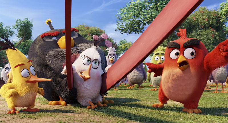 vertebrate, sculpture, the angry birds movie, movies, group of animals, animal, day, no people, grass, representation, mammal, plant, sunlight, art and craft