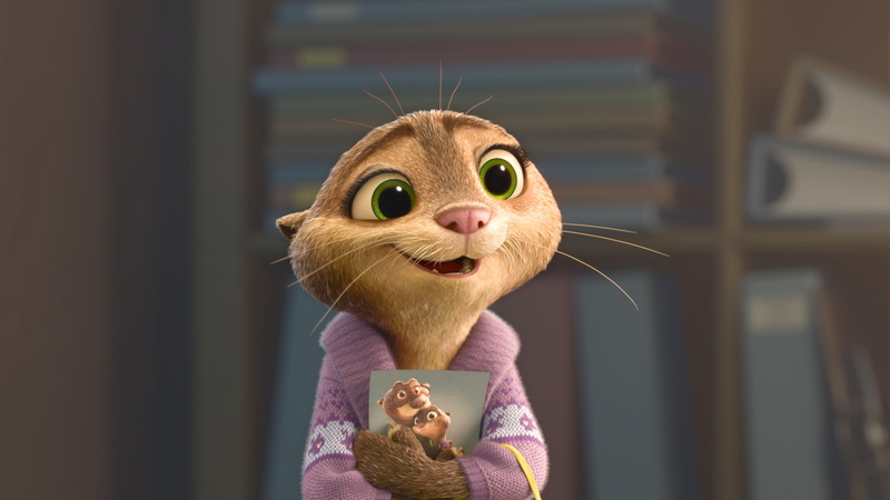Mrs. Otterton, Zootopia, otter, cartoon, Best Animation Movies of 2016, 5K