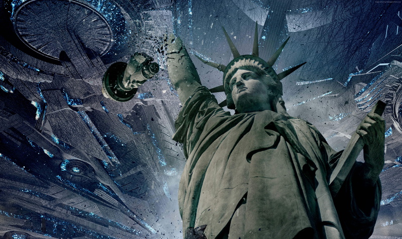 low angle view, craft, 2K, cold temperature, outdoors, best movies 2016, representation, the state of liberty, winter, nature, Independence Day: Resurgence