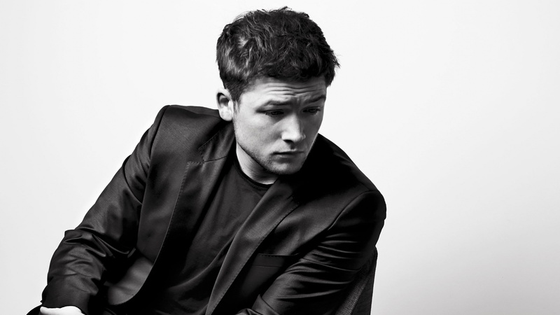 4K, man, 4k, Taron Egerton, wearing, jacket, grayscale, photo, suit