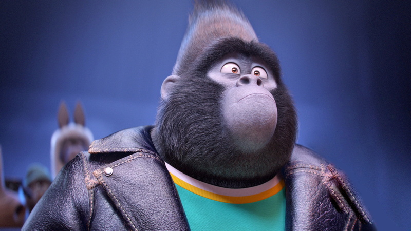 johnny, Sing, best animation movies of 2016, taron egerton, gorilla, 4K