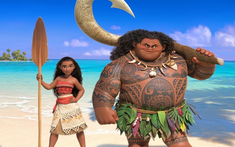 hairstyle, young adult, front view, young women, clothing, standing, Movie, 2016, Moana, sea, 2K, women, nature, leisure activity, smiling, lifestyles