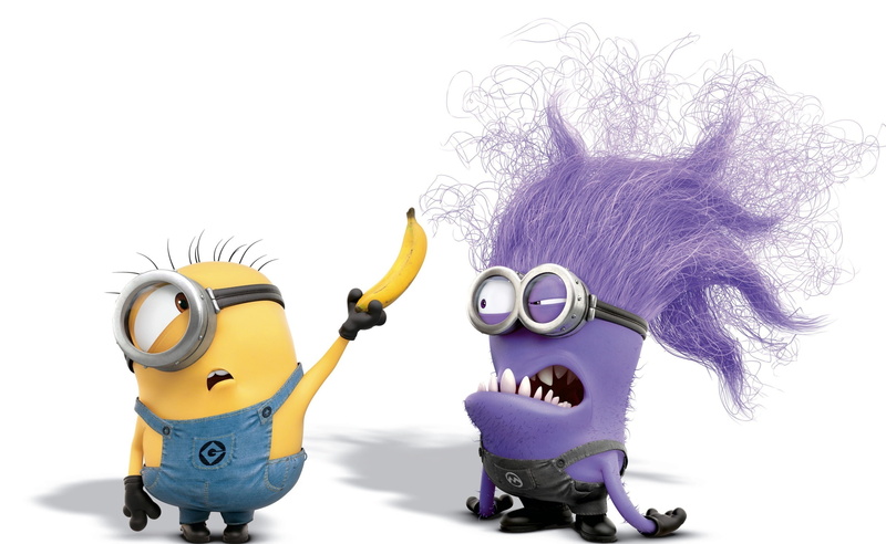 close-up, minions, human representation, Cartoons, still life, Evil, creativity, equipment, two, connection, disguise, 2K, art and craft, white background