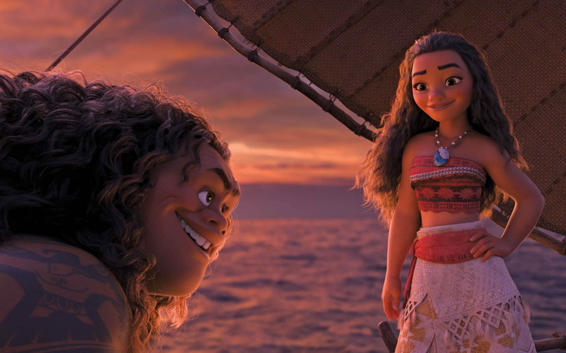 family, moana, portrait, hairstyle, Movies, girls, hollywood, togetherness, 2K, sunset, sister, looking at camera, maui, women, two people, child, animated