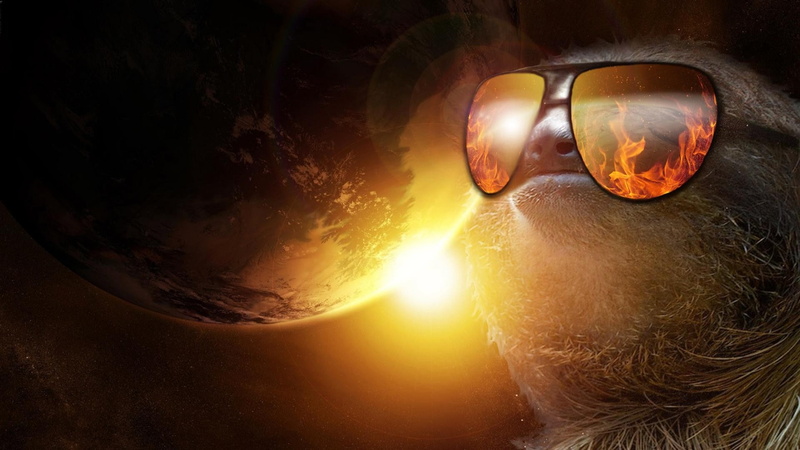 planet, glasses, sloths, light, 1080P