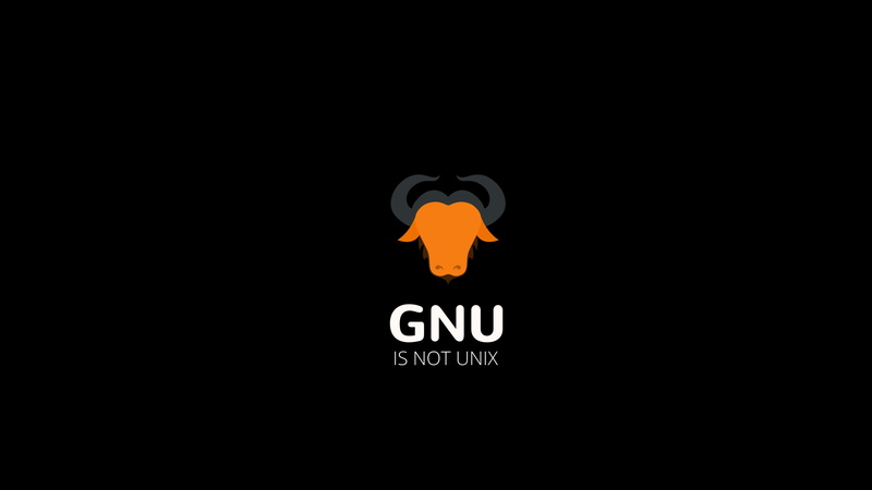 minimalism, black background, black, simple background, GNU, 2K