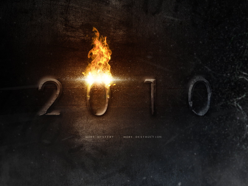 illuminated, sparks, board, 2010, new year, metal, fire, indoors, no people, 720P, fire - natural phenomenon, blackboard, light bulb, burning, logo, figures
