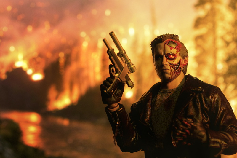 background, T-800, 1080P, Terminator, figurine, robot, toy