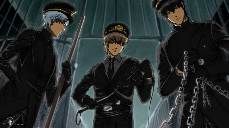 Okita Sougo, Gintama, Anime, 1080P, Toushirou Hijikata, Gintoki Sakata