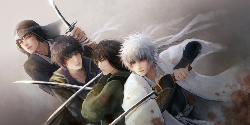Shinsuke Takasugi, Samurai, Sword, Sakamoto Tatsuma, Gintoki Sakata, 1080P, Gintama, Kotaro Katsura, Anime, Kimono
