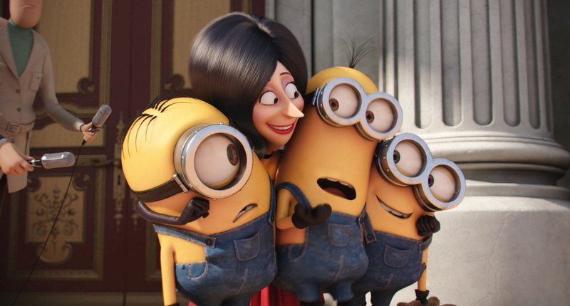Stuart (Minions), Scarlet Overkill, three quarter length, casual clothing, women, emotion, friendship, Minions, two people, jeans, people, couple - relationship