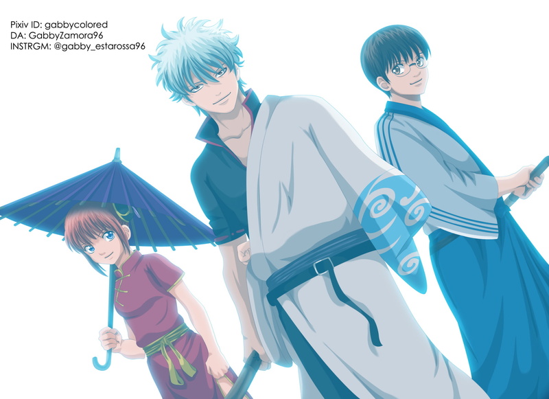 1080P, Shimura Shinpachi, Gintoki Sakata, Samurai, Kagura (Gintama), Gintama, Anime