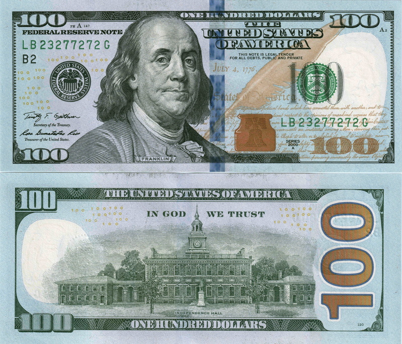 money, banknotes, 5K, 100, dollars