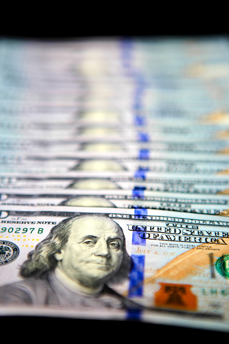 usa, wealth, finance, indoors, american, note, banknote, no people, dollars, wages, paper currency, bundle, dollar, representation, new, hundred, success