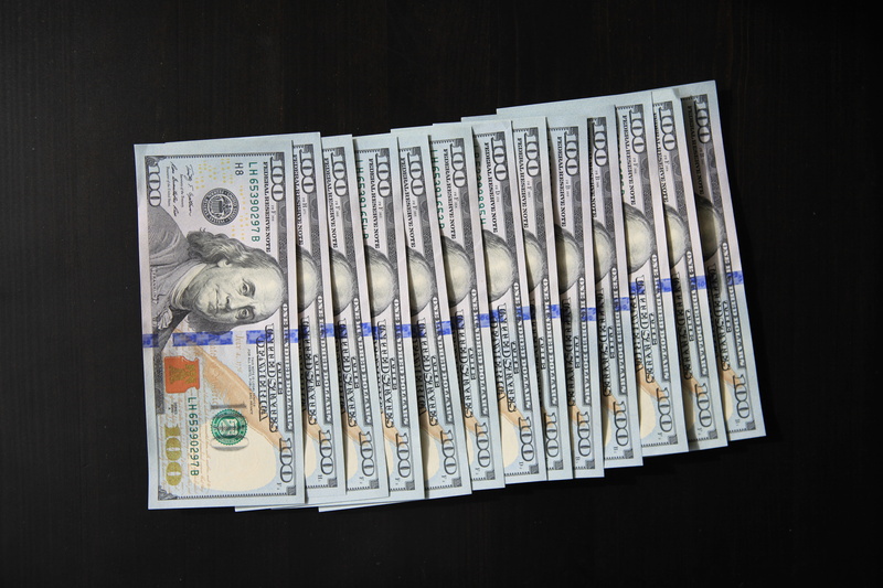 economy, indoors, us, debt, currency, order, cash, paper, money, american, bank, nobody, hundred, large group of objects, black background, bills, 5K