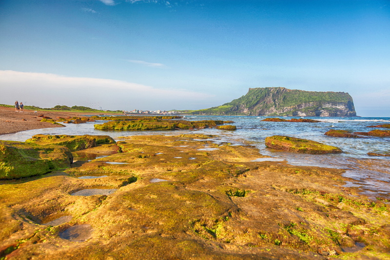 nature, tourism, cloud - sky, outdoors, rock - object, olle gill, landscape, sky, sea, no people, Salary, rock, beauty in nature, jeju, beach, travel destinations