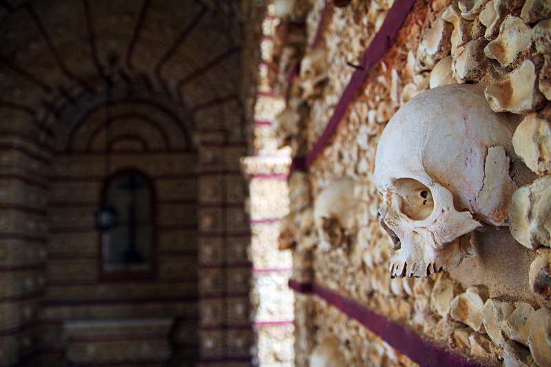 portugal, dark, mounted, fairytale, tourism, mood, religion, belief, faro, spooky, historically, built structure, building, bone, places of interest, wall