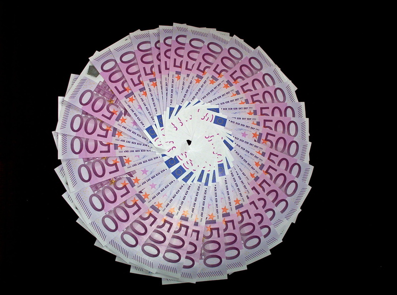 pink color, black color, white color, 1080P, banknote, 500 euro, no people, indoors, currency, illuminated, paper money, healthcare and medicine, 500