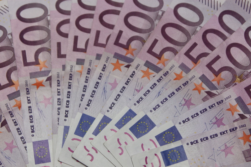 paper money, finance, currency, save, excess, euro bills, high angle view, text, backgrounds, abundance, 500ter, wealth, communication, number, euro notes
