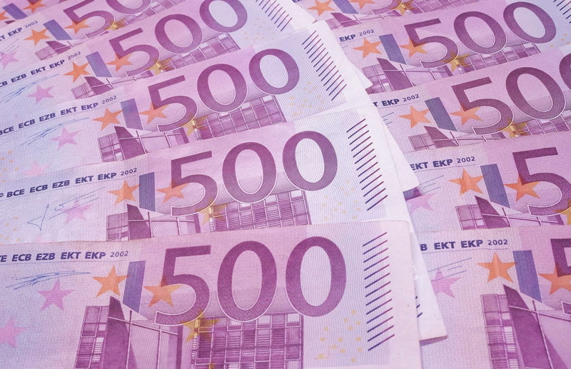 business, savings, large group of objects, finance, paper currency, wealth, luxury, abundance, economy, paper, bills, money, euros, number, full frame