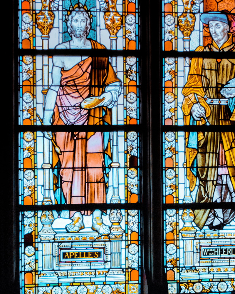 representation, glass, window, belief, college, building, holland, europe, human, artist, architecture, glass - material, place of worship, transparent