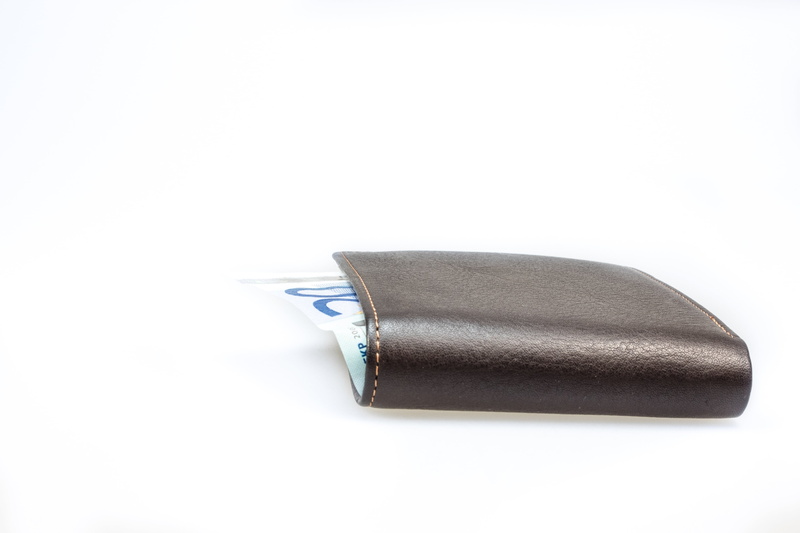 still life, banknote, two objects, twenty, studio shot, leather purse, euro, 4K, inside, close-up, bifold, wealth, paper currency, economy, 20 euro, simplicity