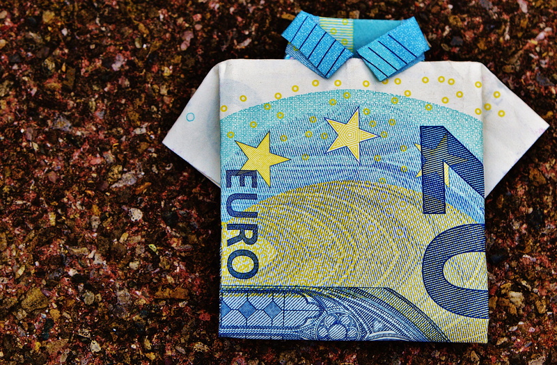 money, 5K, blue, land, close-up, dollar bill, gift, autumn, banknote, the last shirt, folded, plant part, polo, paper, creativity, shirt, pattern, leaf