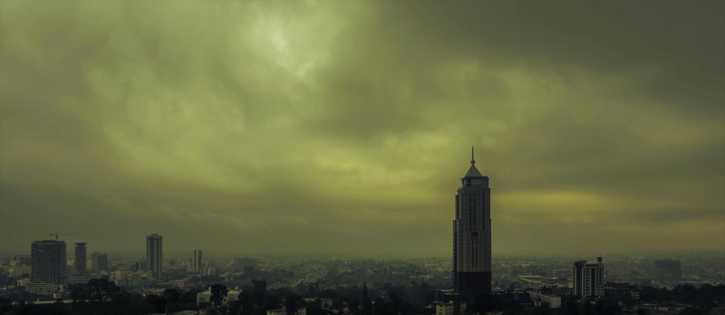 office building exterior, nairobi, building exterior, spire, outdoors, landscape, urban skyline, gloomy, architecture, towers, travel destinations, modern