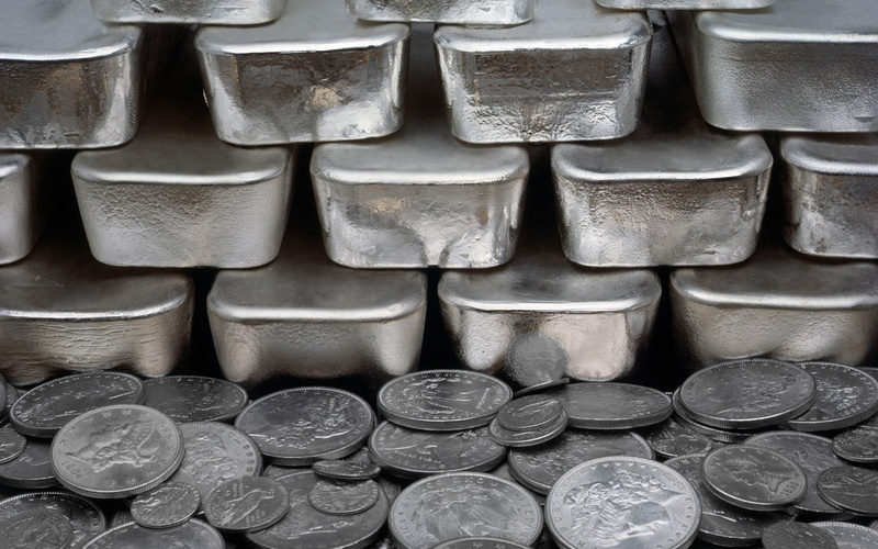 silver, coins, still life, 1080P, full frame, metal, no people, business finance and industry, arrangement, close-up, abundance, silver colored, high angle view