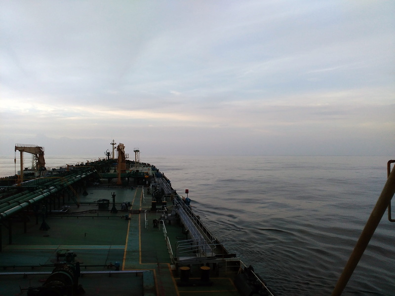 fujarah, oil industry, mode of transportation, water, built structure, sailing, transportation, calm, sky, light, grey, transposrting oil, no people, oil