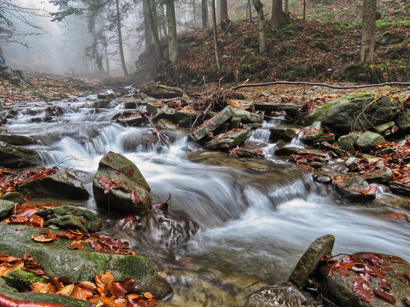 nature, outdoors, waterfall, power in nature, autumn, landscape, stream - flowing water, blurred Motion, River, stone - Object, Cascade, flowing Water