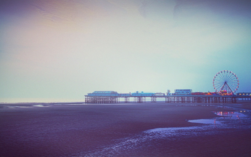 pier, beach, sand, 1080P, sea, morning, Atlantic City