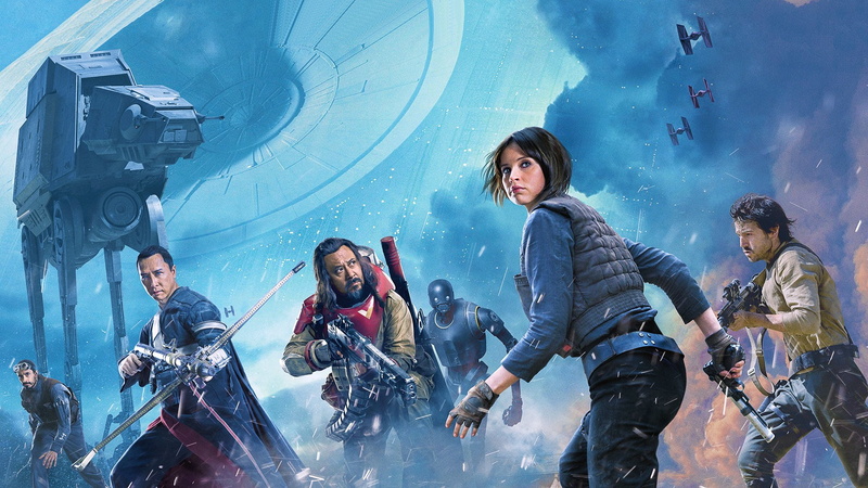 Cassian Andor, Baze Malbus, AT-AT Walker, Jyn Erso, K-2SO, Bodhi Rook, Rogue One: A Star Wars Story, Chirrut Îmwe, 1080P, Star Wars
