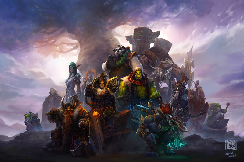 rpg, World Of Warcraft, 4k, Panda Armor, Orc Warrior, Gnome Men