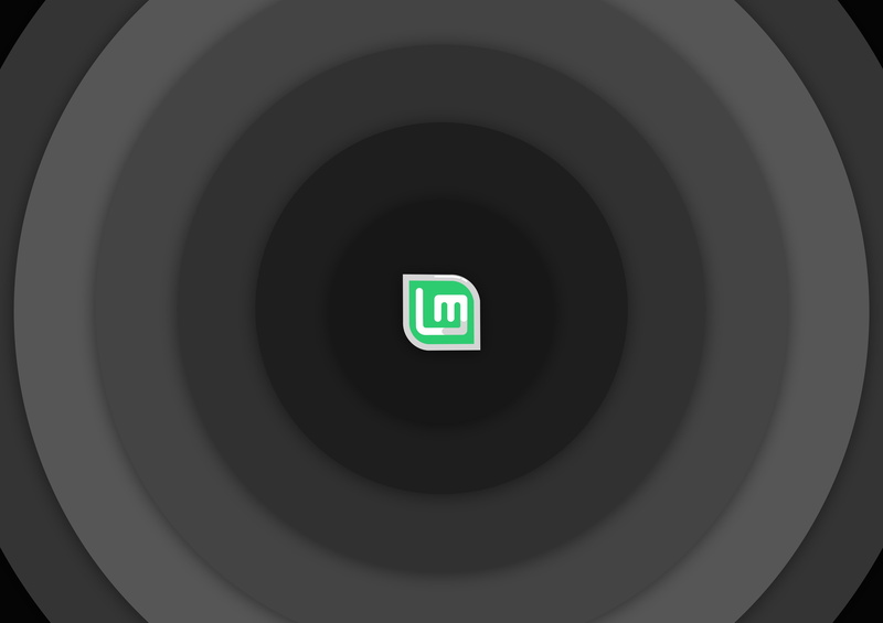 Linux, black, Linux Mint, Green, 4K, Simple Background, circle, grey
