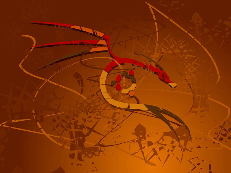 red, black background, light - natural phenomenon, dragon, 720P, linux ubuntu, Linux, map, orange color, no people, abstract, Computers, pattern, nature