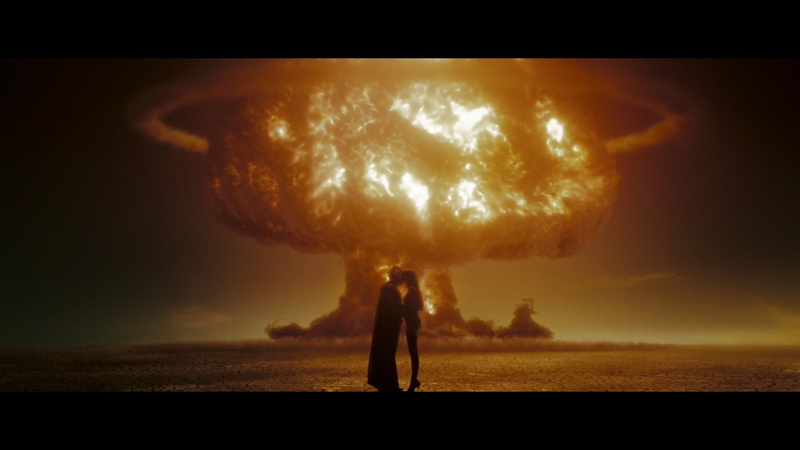 night, digital composite, warning sign, standing, silhouette, movies watchmen screenshots explosion silk spectre, land, explosive, full length, adult, communication