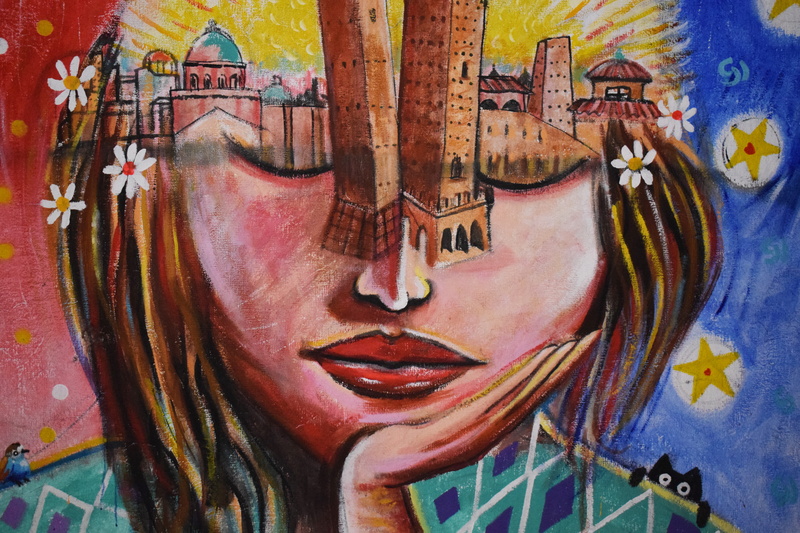 paintings, multi colored, decorative, color, abstract, graffito, grunge, silhouette, city, female likeness, pattern, representation, male likeness, art and craft