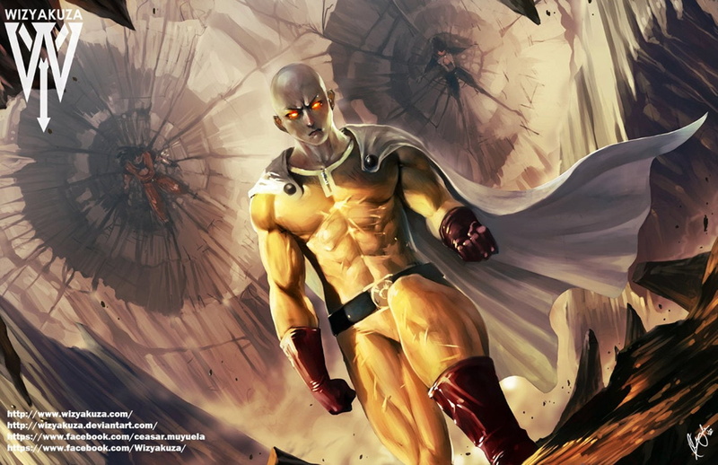 720P, saitama, Dragon Ball Z, Anime, One-Punch Man, Crossover, Saitama (One-Punch Man), Dragon Ball, Vegeta (Dragon Ball), Goku, illustration