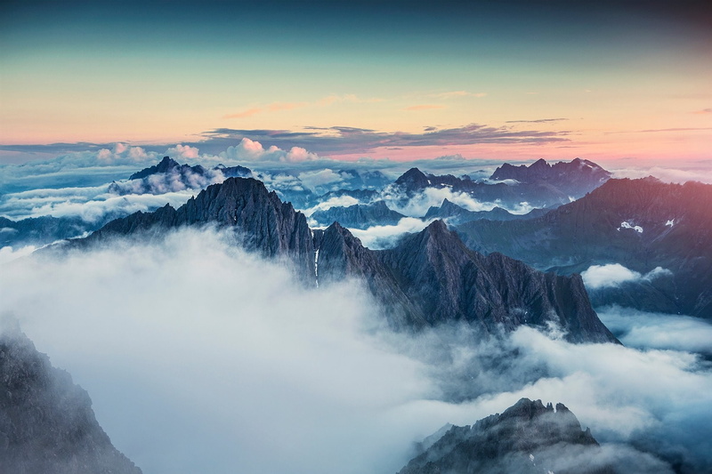 1080P, marius beck dahle saudehornet photography sunset norway mountain