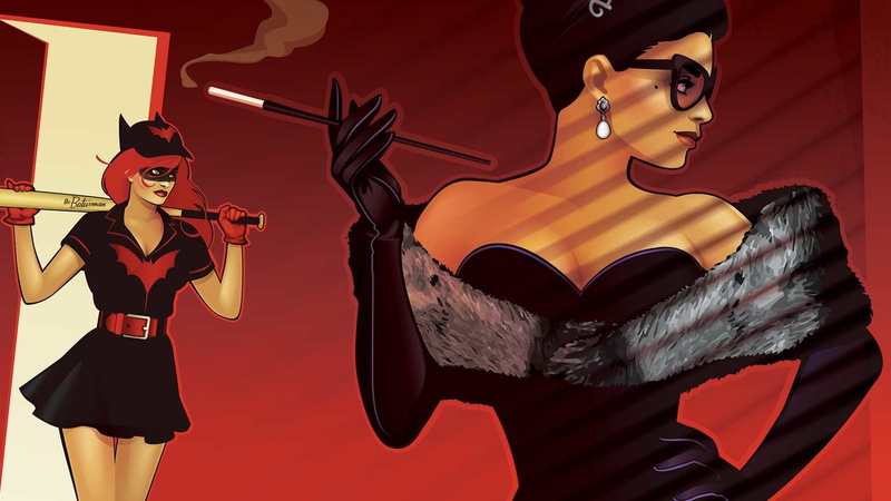 Bombshells, 1080P, Comics, Batwoman, Catwoman, DC Bombshells