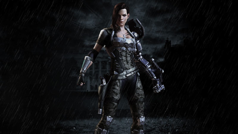 sign, women, nature, 2K, clothing, dark, portrait, warning sign, weapon, night, rain, holding, games, one person, aggression, full length, looking at camera