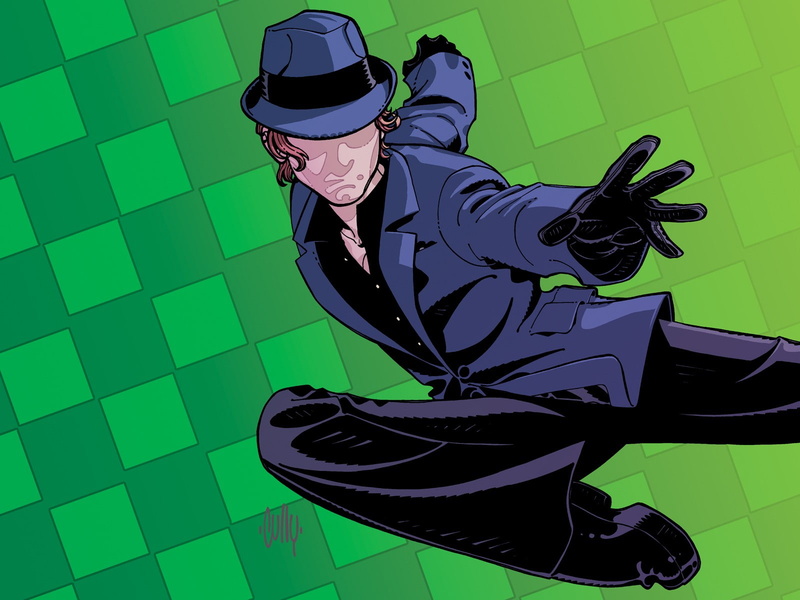 indoors, shoe, one person, full length, Question (character), tile, high angle view, tiled floor, creativity, representation, standing, DC Comics, 720P