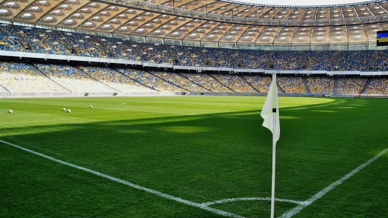 team sport, no people, empty, grass, seat, bleachers, Corner, playing field, outdoors, day, plant, ballpark, Stadium, Football, nature, american football - sport
