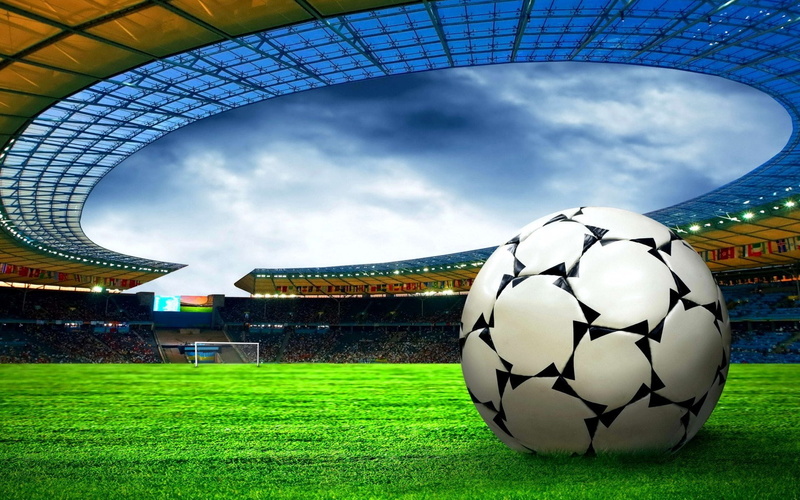 competition, outdoors, nature, plant, cloud - sky, floodlit, architecture, sports equipment, competitive sport, 720P, green color, team sport, sport, sky