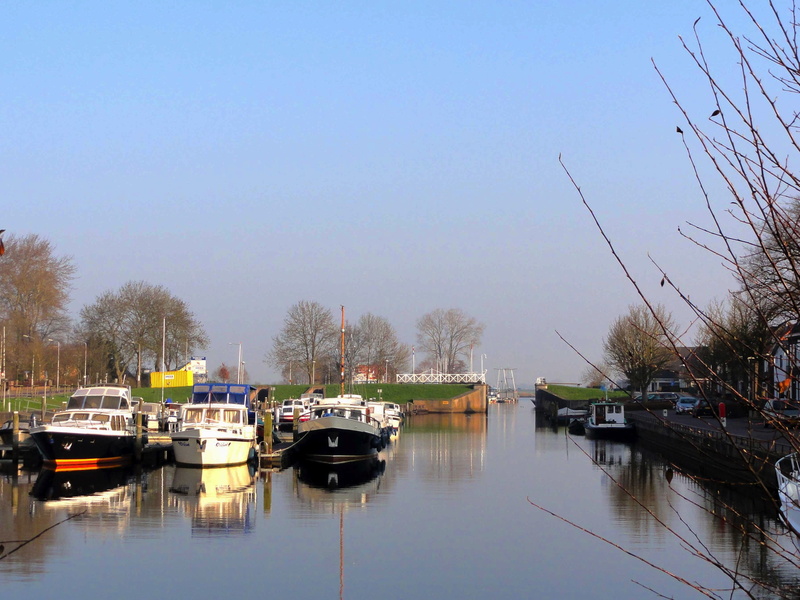 bare tree, sky, tranquility, no people, water, refections, tree, reflection, 2K, outside, harbor, plant, scenics - nature, sailboat, Netherlands, scenic